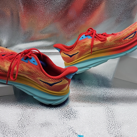 Hoka Red and Orange Running Shoes - Picture 2 of 7